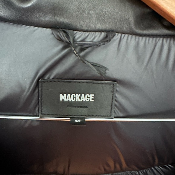 Mackage black Leather winter bomber jacket. Size small - Picture 5 of 7